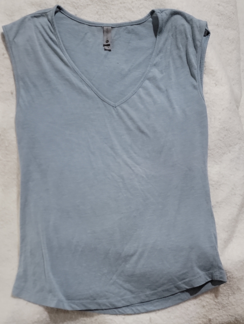 Next Level Apparel Pale Blue V-Neck Cap Sleeve Tank